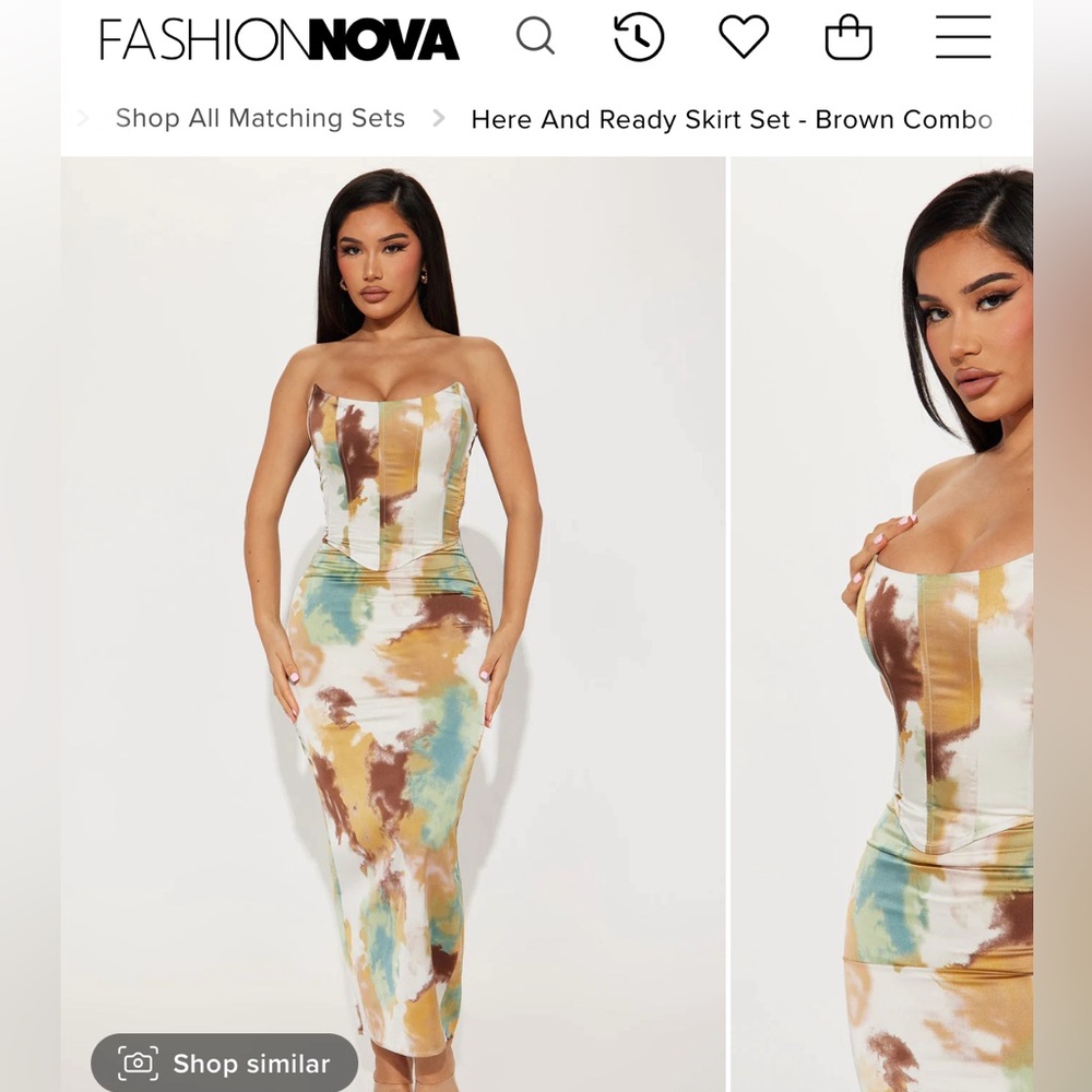 Fashion nova corset set🩵